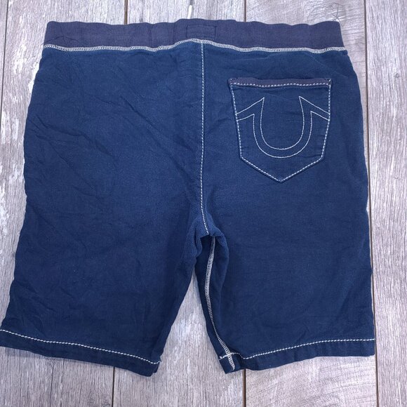 True Religion Sweat Shorts Men XL Thick Stitch Cotton Pullon Stretch Rock Jogger - Picture 3 of 9